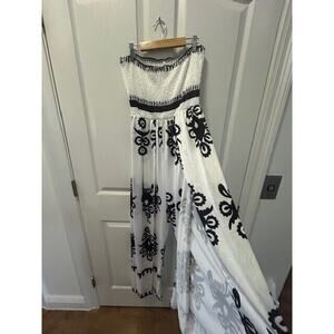 Flared Leg Jumpsuit strapless